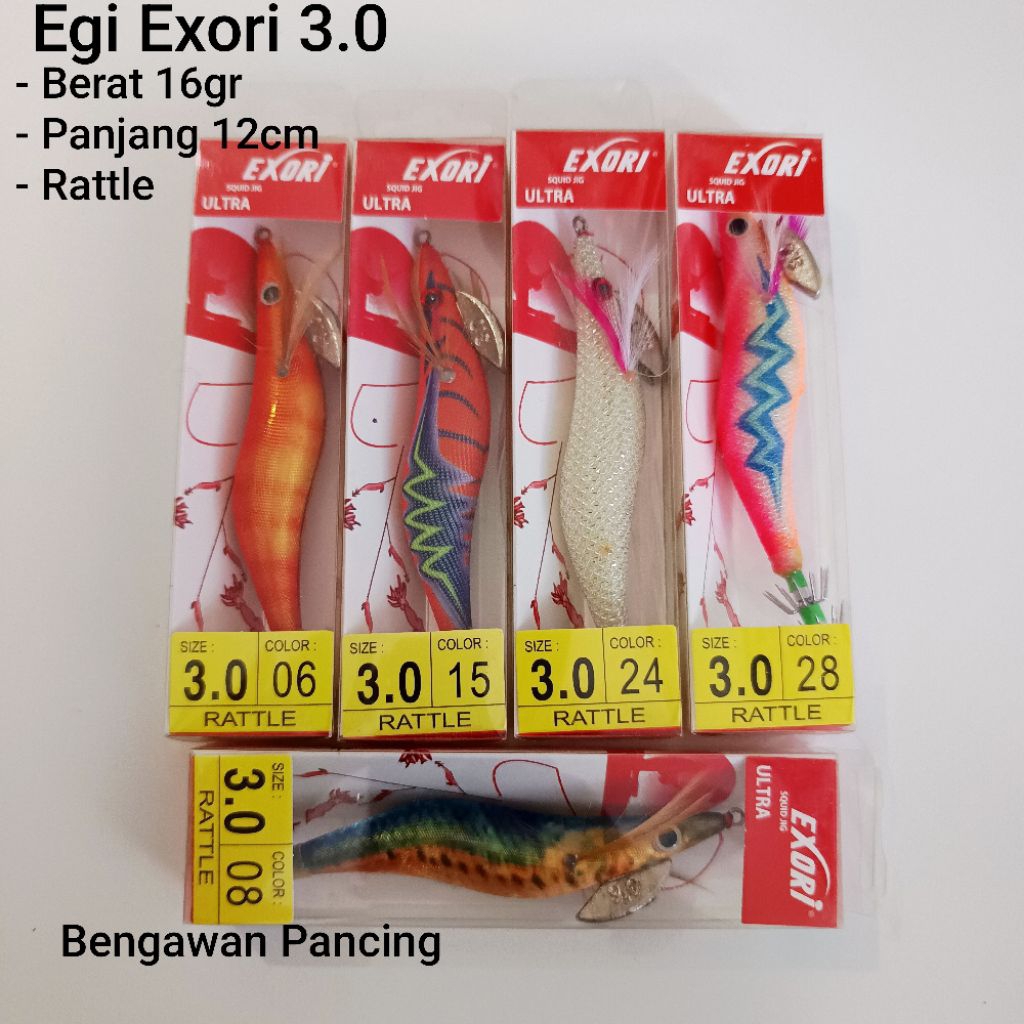 Lure Egi Exori Squid 3.0 Umpan Mancing Cumi Capela