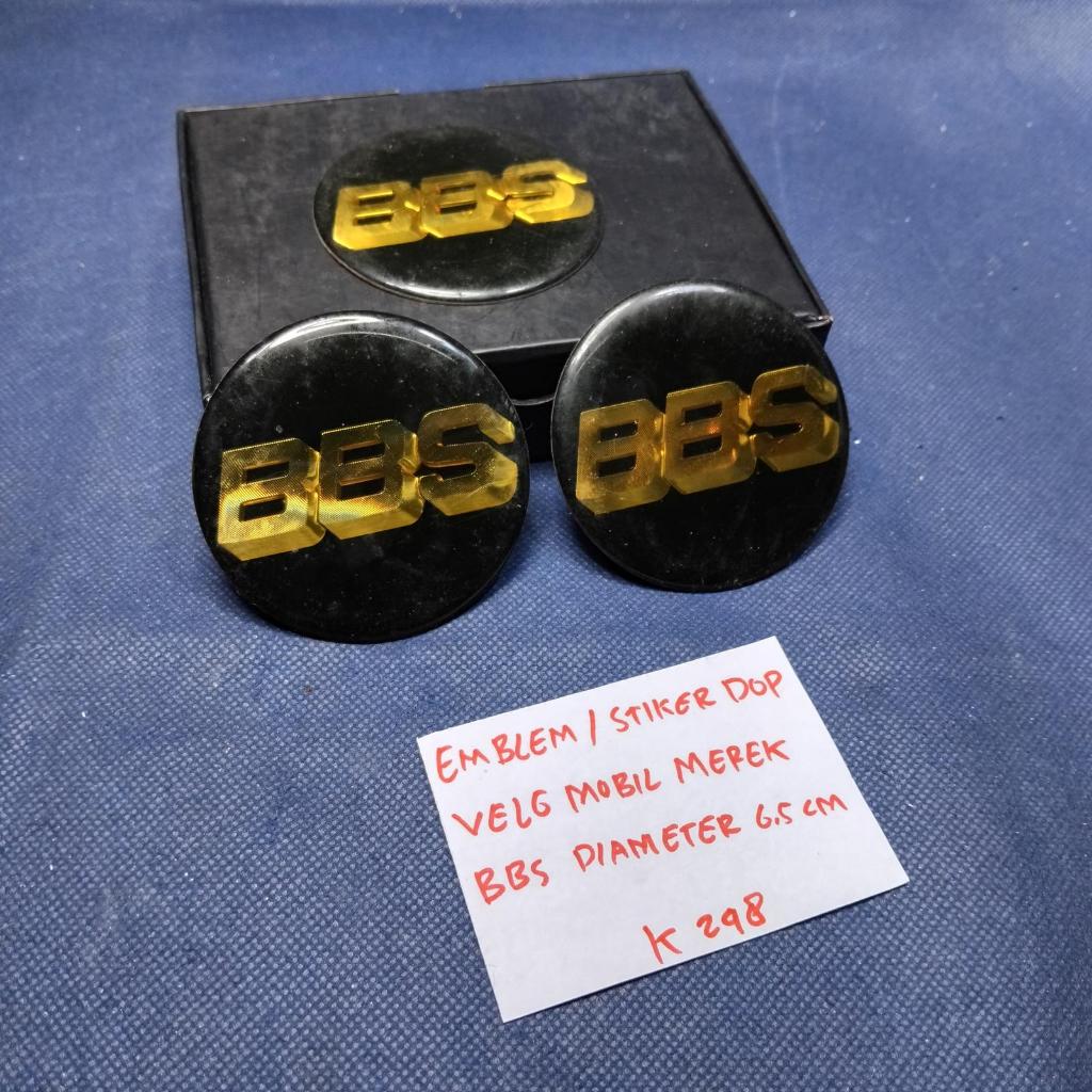 Emblem Atau Stiker Dop Velk Mobil Universal Merk BBS Diameter 6.5Cm Warna Hitam Gold HARGA SATUAN AT
