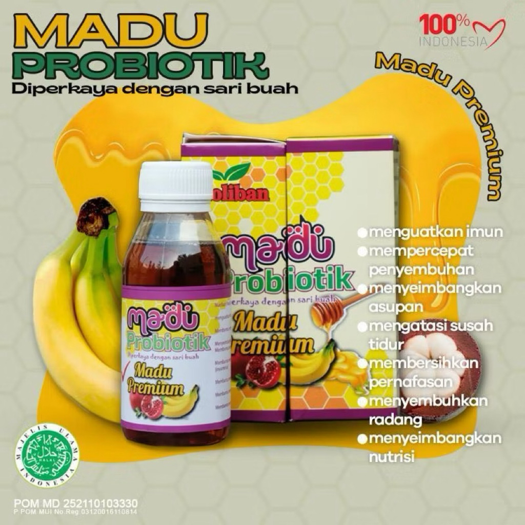 Madu Probiotik Gholiban 175 gram Madu Sari Buah