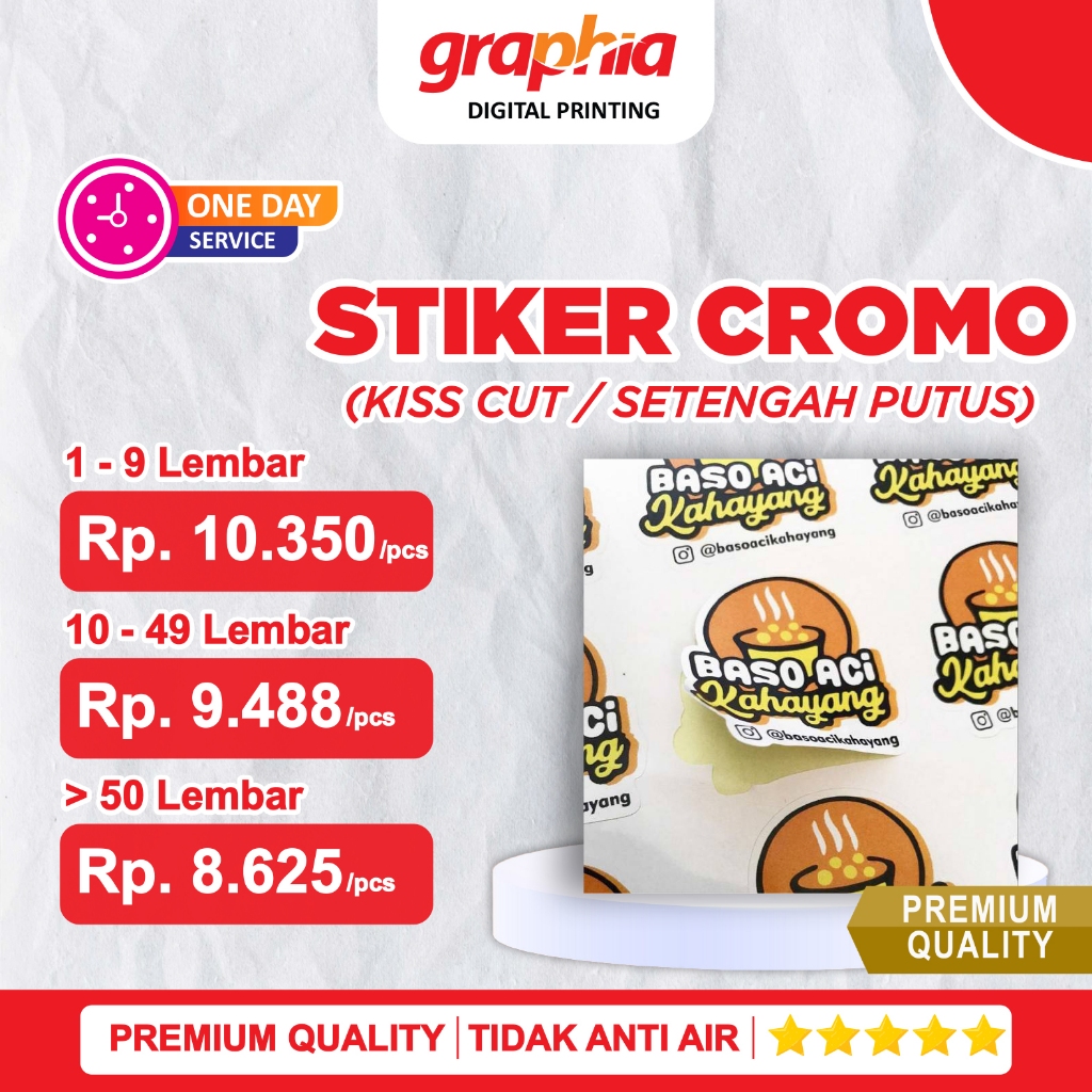 Sticker Cromo + Kiss Cut A3+