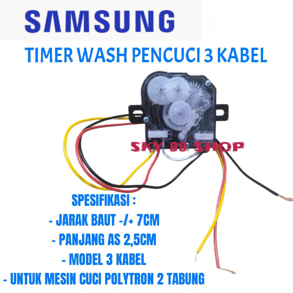 TIMER WASH 3 KABEL MESIN CUCI SAMSUNG 2 TABUNG / TIMER MESIN CUCI