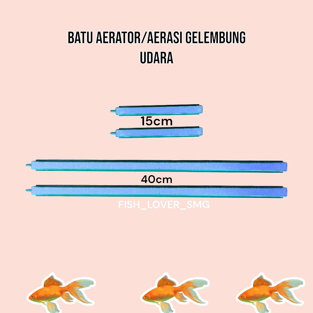 Batu Aerator panjang 10cm, 15cm, 30cm, 40cm/ airstone gelembung udara/batu airstone panjang