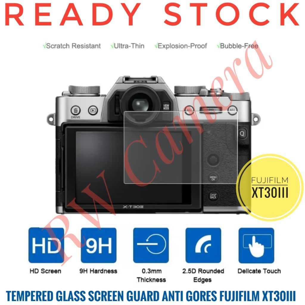 Tempered Glass Fujifilm XT30III X-T30ii Anti Gores Screen Guard Tempered Glas LCD Fuji Fujifilm XT30