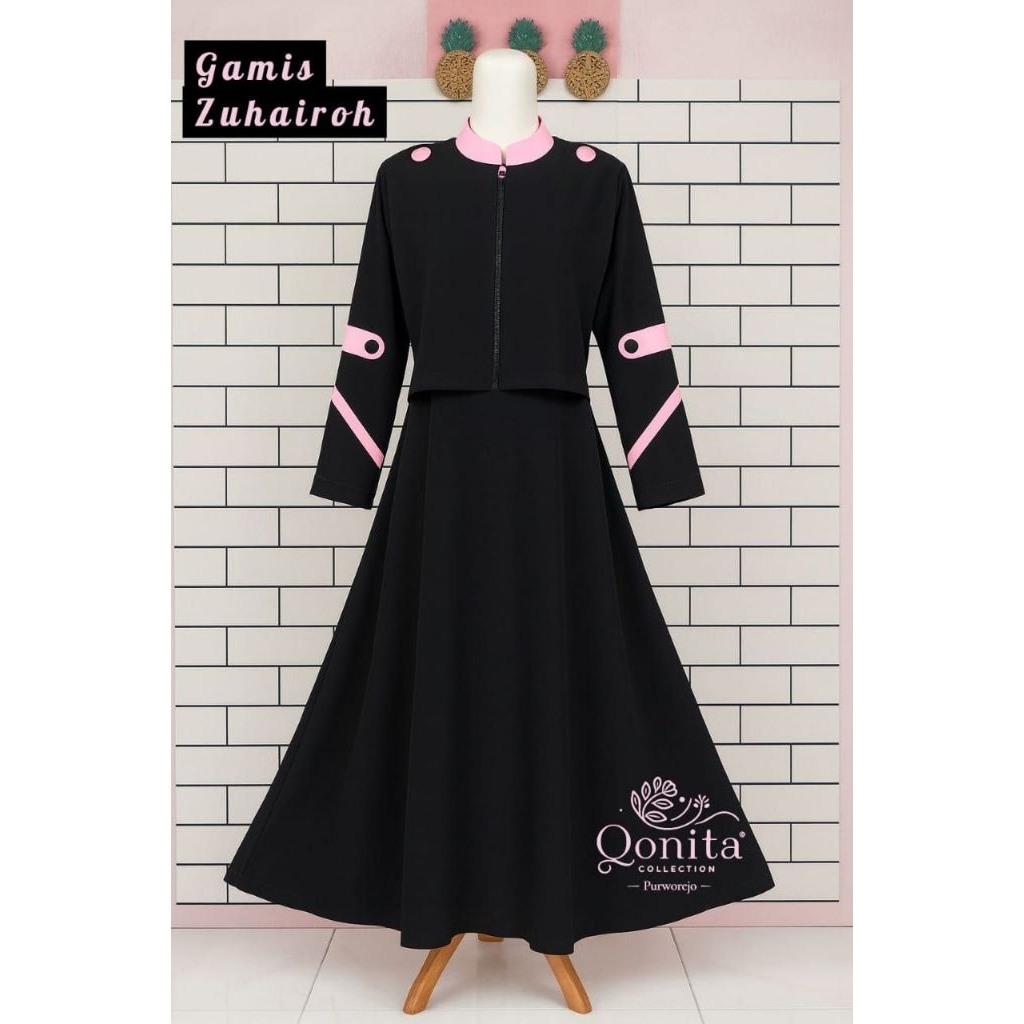 Gamis Jubah Akhwat Zuhairoh Syari muslimah