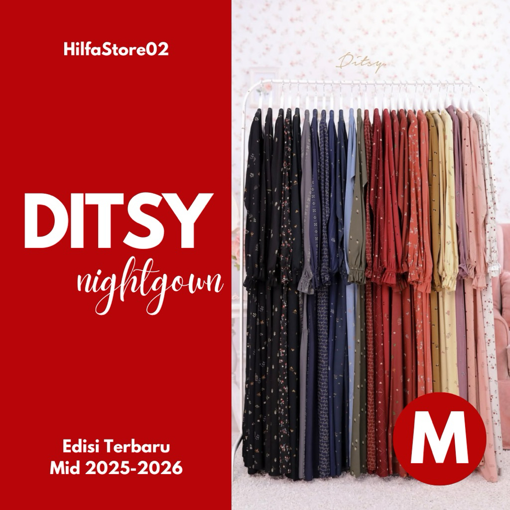 DITSY Nightgown Januari Size M Gamis Muslimah by Ditsy Official