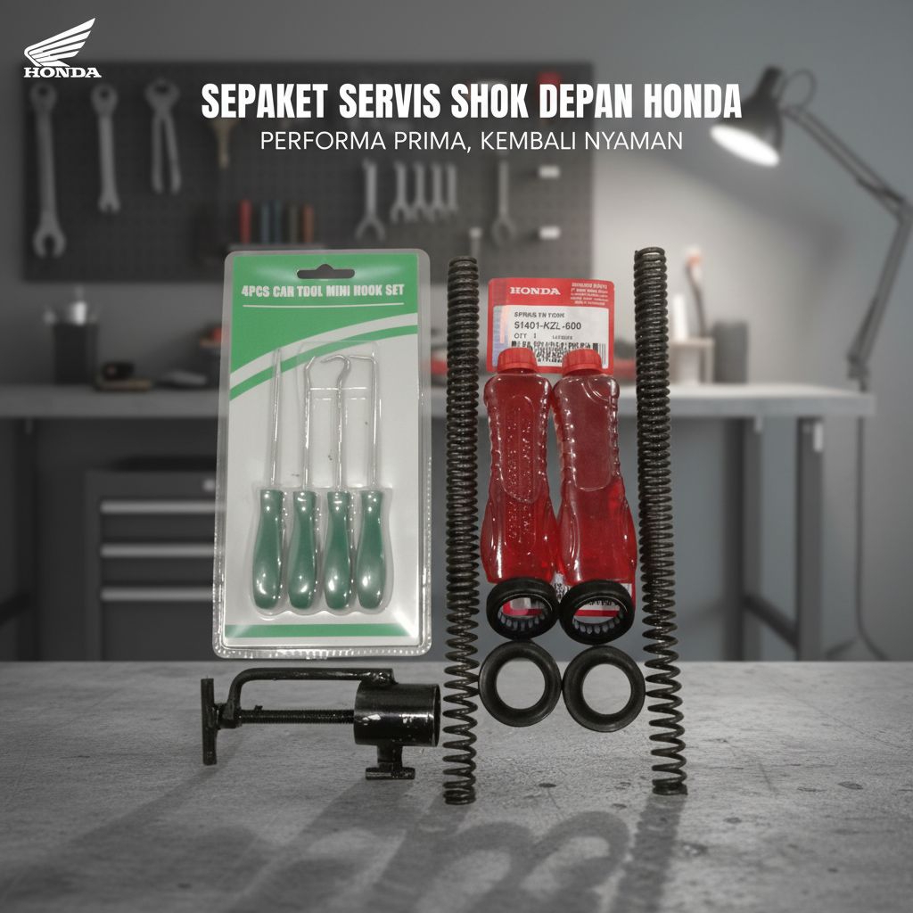 SEPAKET SERVIS SHOK DEPAN HONDA 6IN TERDIRI DARI CUKIL SEAL,SEAL SHOK DEPAN,SEAL DEBU DEPAN,OLI SHOK