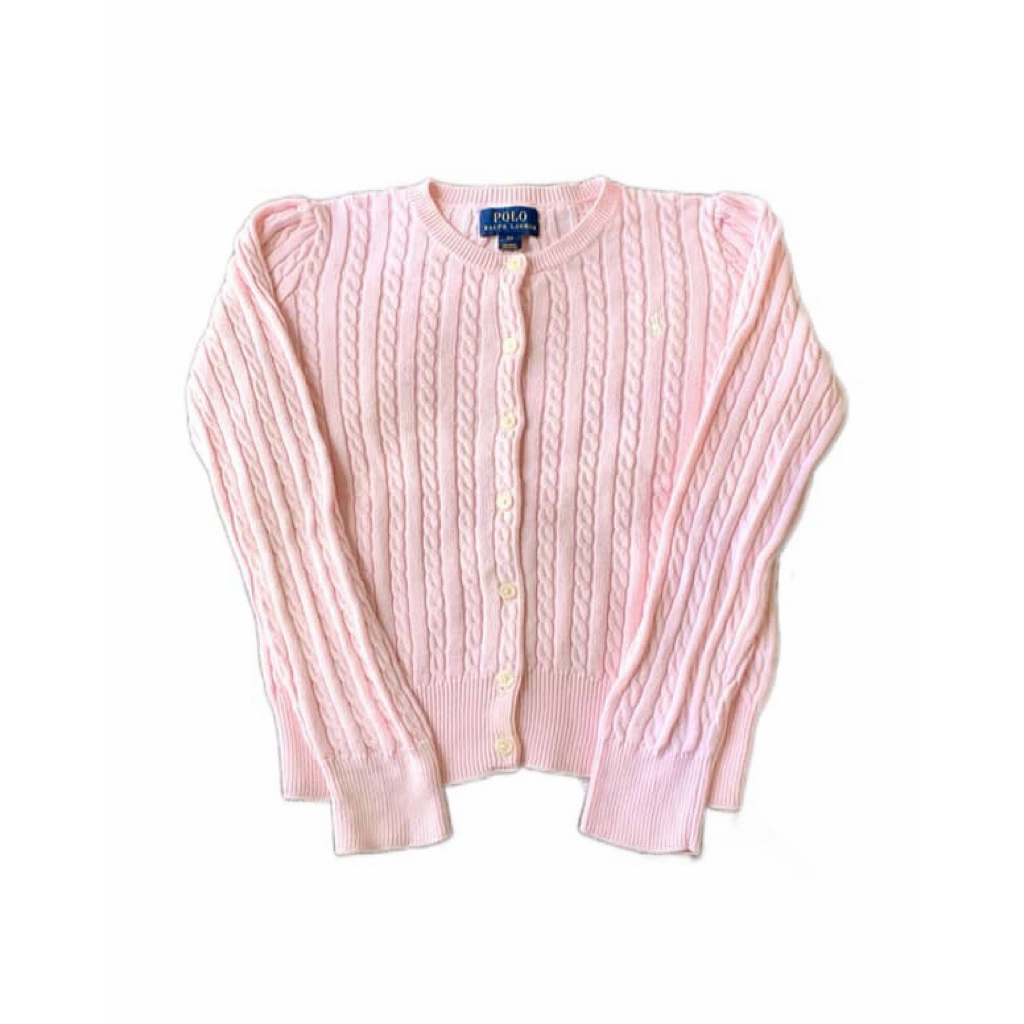 Preloved Pink Cardigan Polo Ralph Lauren Original