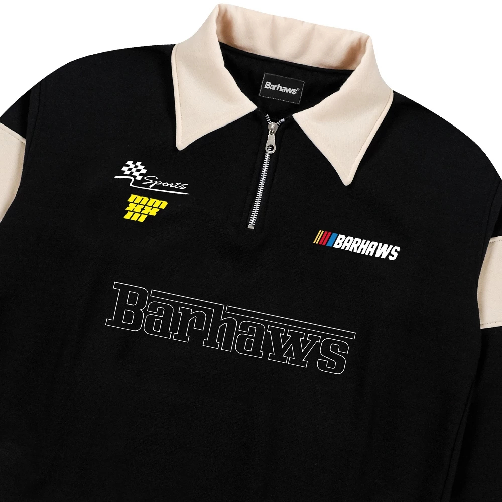 Sweater Rugby Halfzip Kombinasi Ferrari