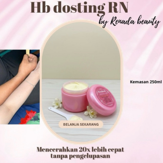 HB RN PINK 250ml  lotion pencerah dosting whitening super