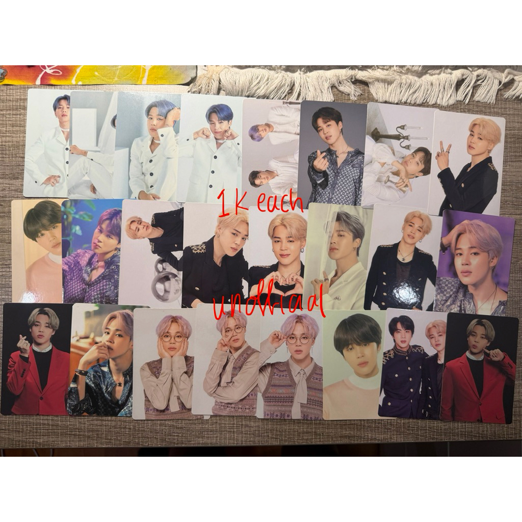 bts jimin photocard set unofficial freebies mots map of the soul speak yourself love yourself muster