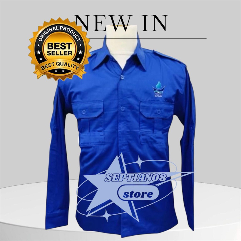 kemeja pdam kota padang terbaru baju pdh pdam padang biru k2