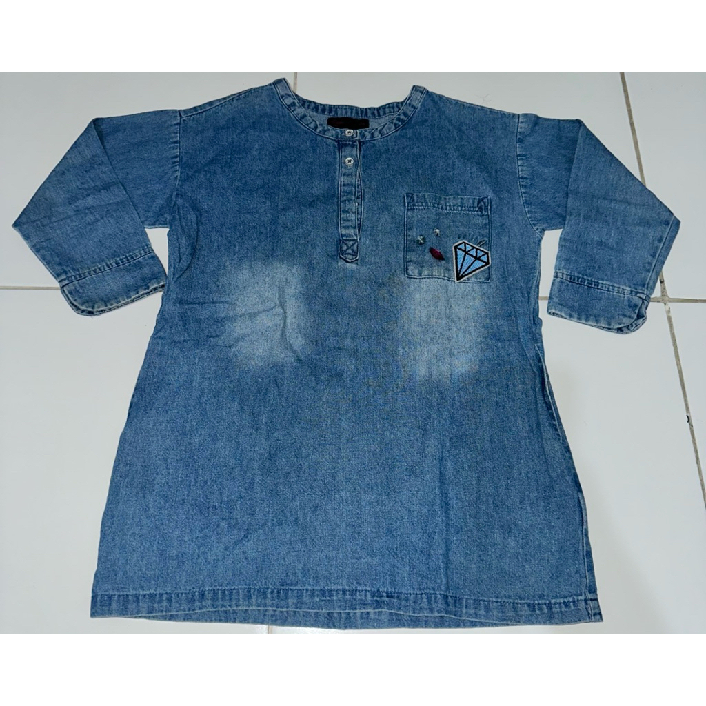 Tunik jeans anak perempuan