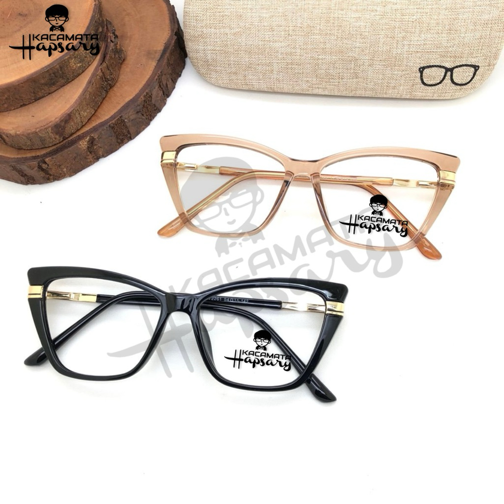 Kacamata Wanita 2271 Lensa Bluecromic Photocromic Antiradiasi Blueray | Reg Lensa Minus Cylinder Nor