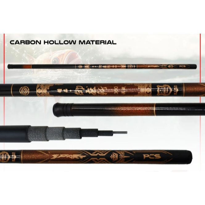 Joran Tegek Pancing Carbon Hollow | Ringan & Kuat Anti Patah/ Tegek Pancing Ikan Terlaris