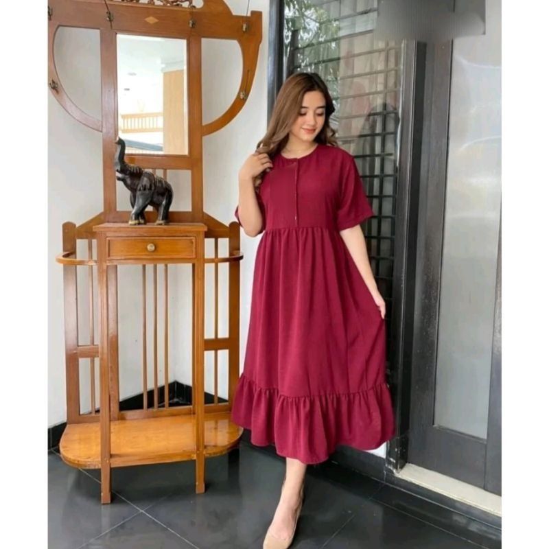PROMO - Daster Crinkle Nadira dress daster wanita crinkle airflow terbaru daster polos crinkle airfl