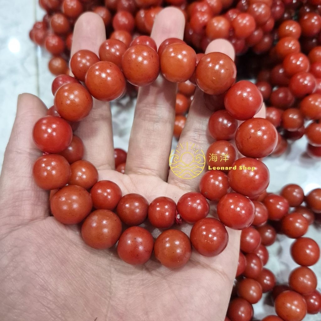 GELANG GETAH POHON MERAH TEMBUS KALIMANTAN KUALITAS ASLI GRADE A NATURAL UNISEX BRACELET AKSESORIS M
