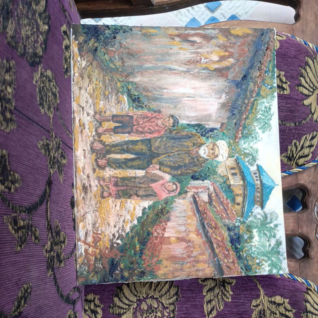 lukisan kakek dan cucu