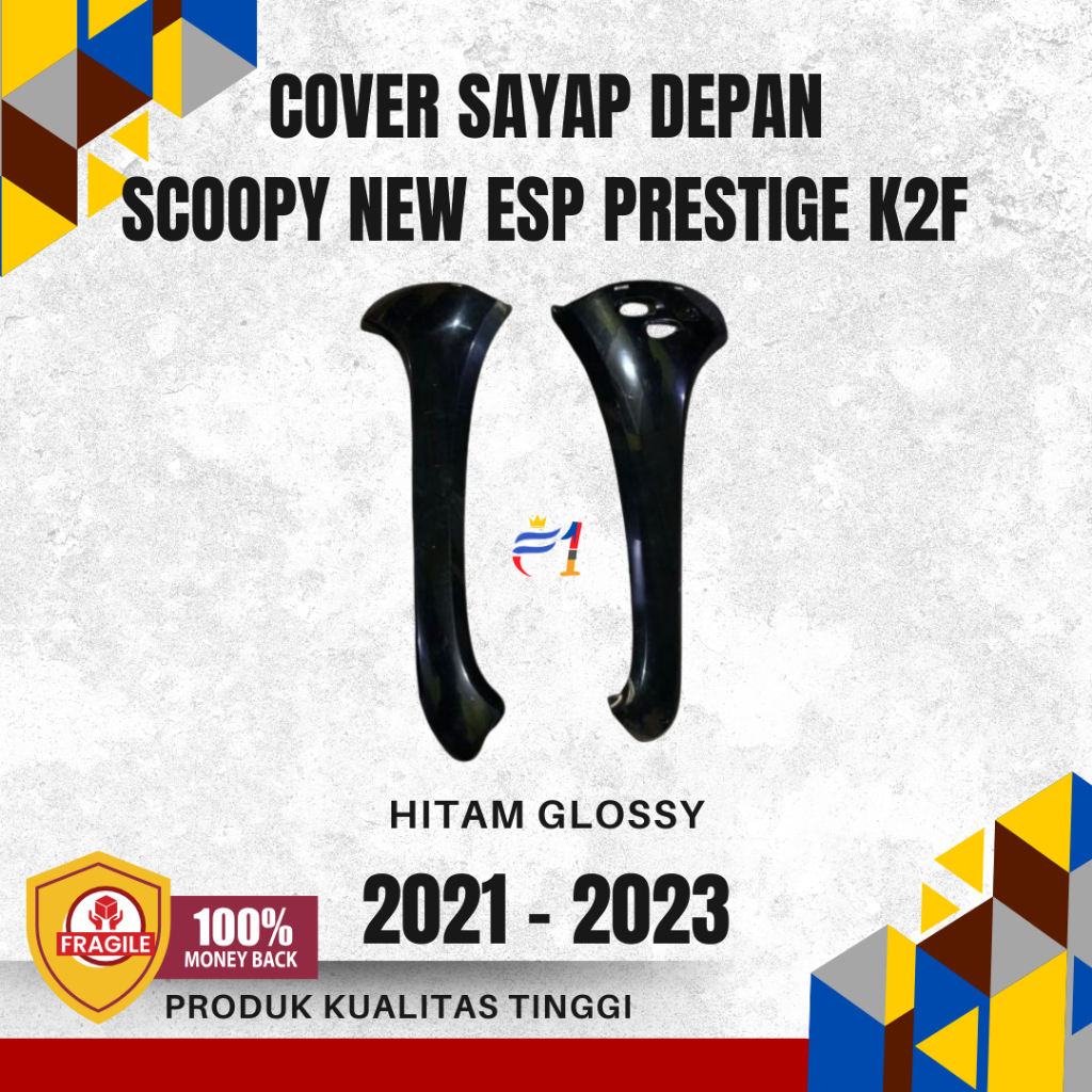 SAYAP k2f depan cover body depan scoopy K2F 2021- 2024 Hitam glossy