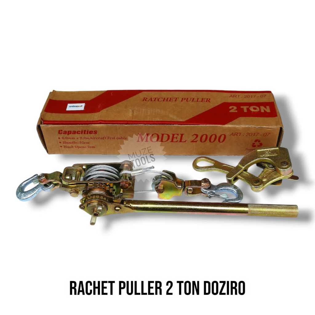 Ratchet Rachet Puller 2 Ton Wire Clamp Doziro