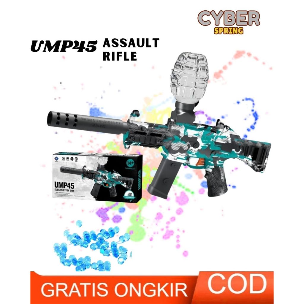UMP45 ELECTRIC TOY GN Mainan Tembakan Water Seru Bubble Keren Outdoor