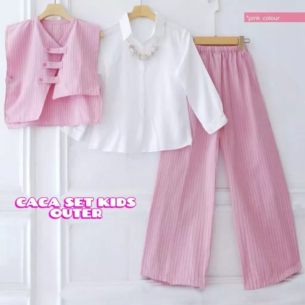 CACA SET KIDS 3 IN 1 (7THN-15THN)// RAYON MIX KATUN// SETELAN ROMPI ANAK//ONE SET ANAK REMAJA//