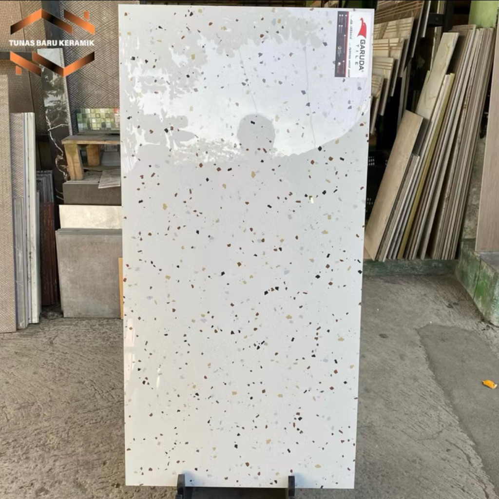 Granit 60x120 Garuda Tile Terrazzo White | Glazed Polished