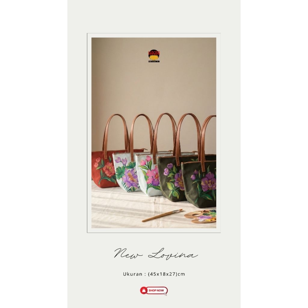 Tas Lukis Bali Lovina Tote Bag SHAGIDA • Souvenir & Oleh - oleh Khas Bali