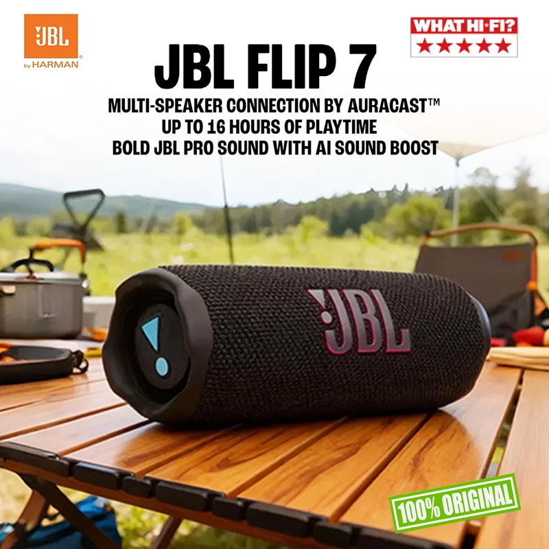JBL Flip 7  Original Waterproof Portable Bluetooth Speaker Ims Garansi Powerful Sound Deep Bass 100%