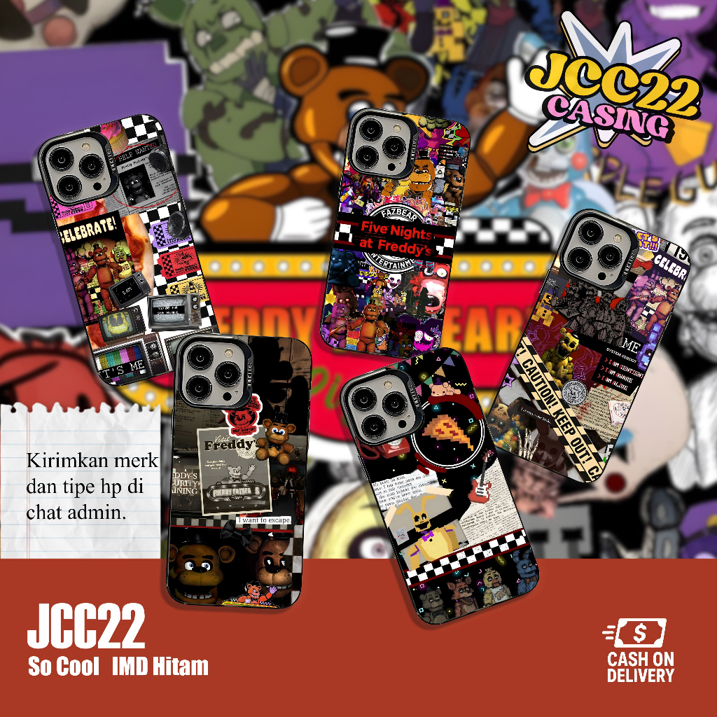 Casing Handphone Socool IMD Hybrid Motif Five Nights At Freddy's FNAF V.2 Untuk iPhone Samsung Xiaom