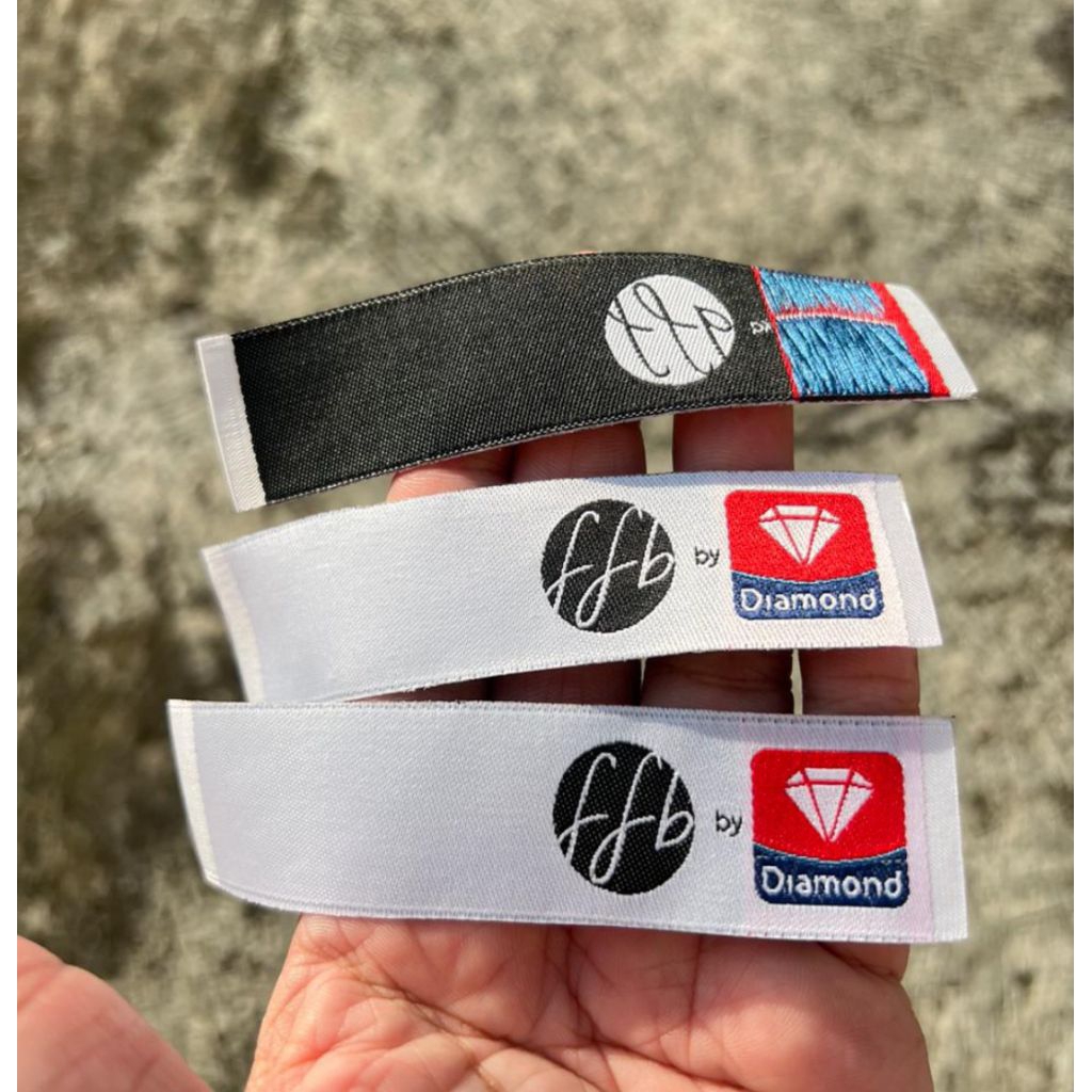 Label Hijab Bordir Woven lipat 1200pcs