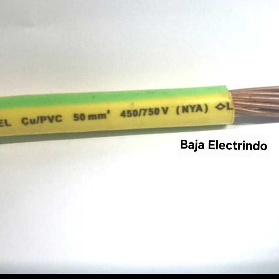 Kabel grounding Nya 50mm kuning/hijau meteran supreme