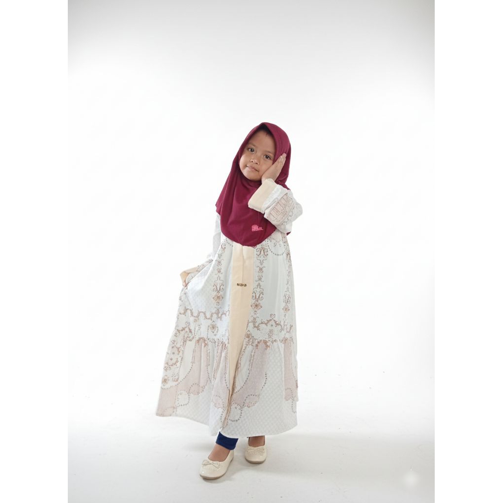 Gamis Anak perempuan sarimbit usia 2-7 thn | gamis sisqila Armani Silk Premium
