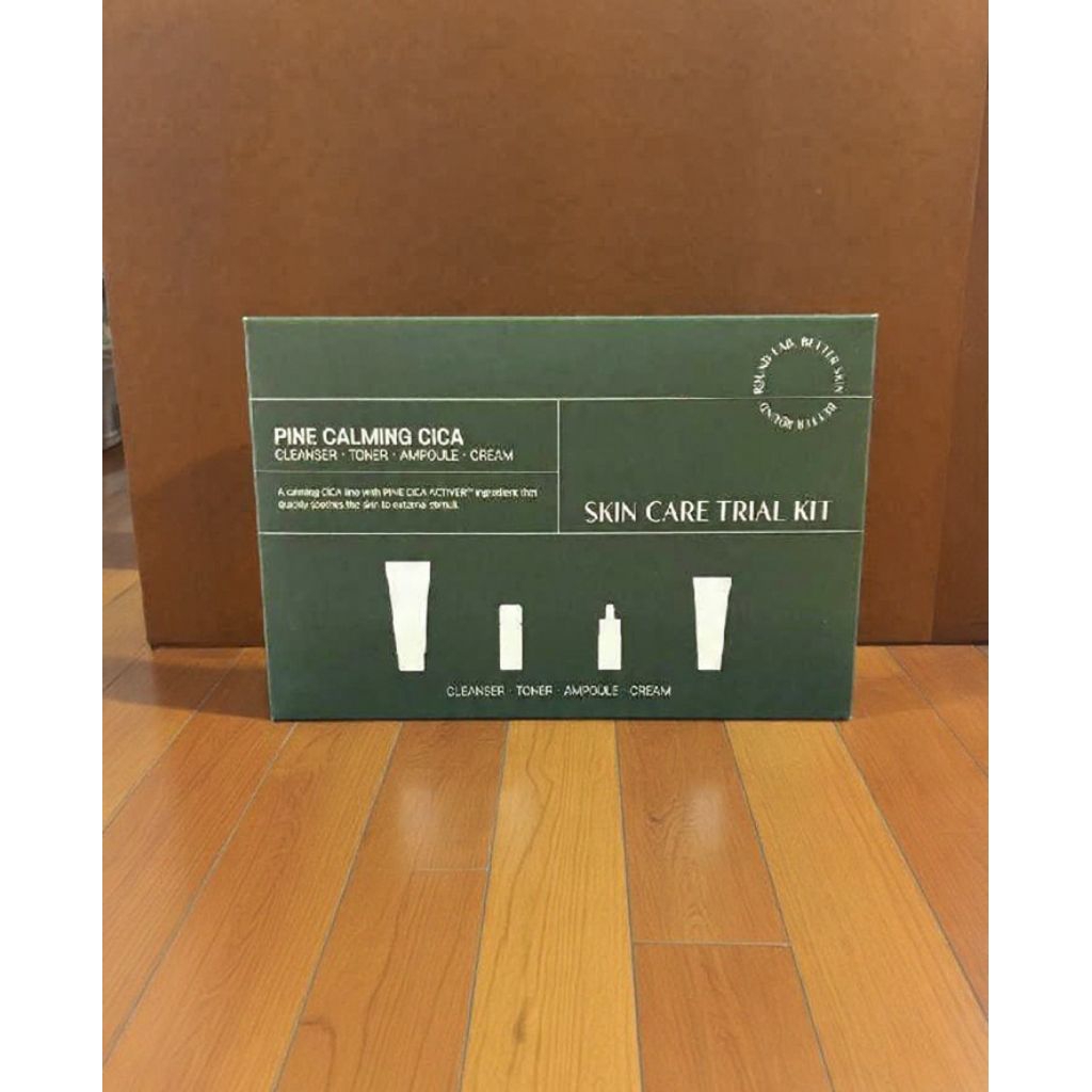 Round Lab Pine Calming Cica Trial Kit  Set Cleanser/Toner/Ampul/Cream