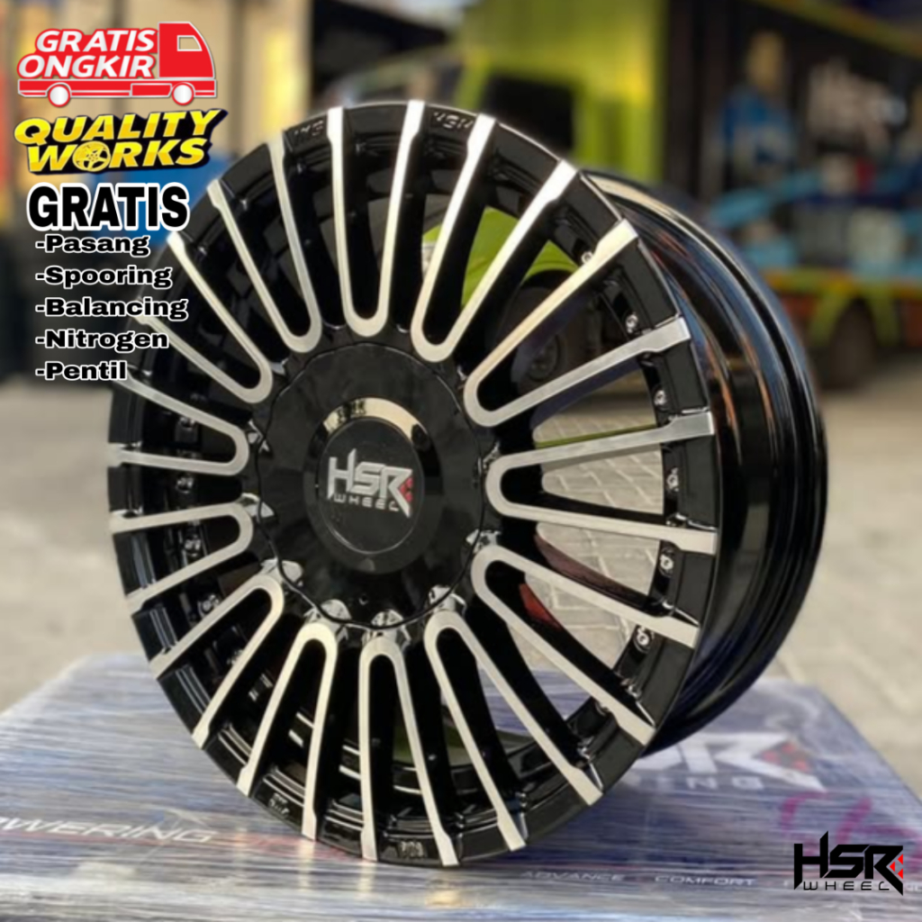 Velg Mobil Wuling Airev Ring 14 Lebar Rata 6 Velg Racing HSR Wheel Amarasi