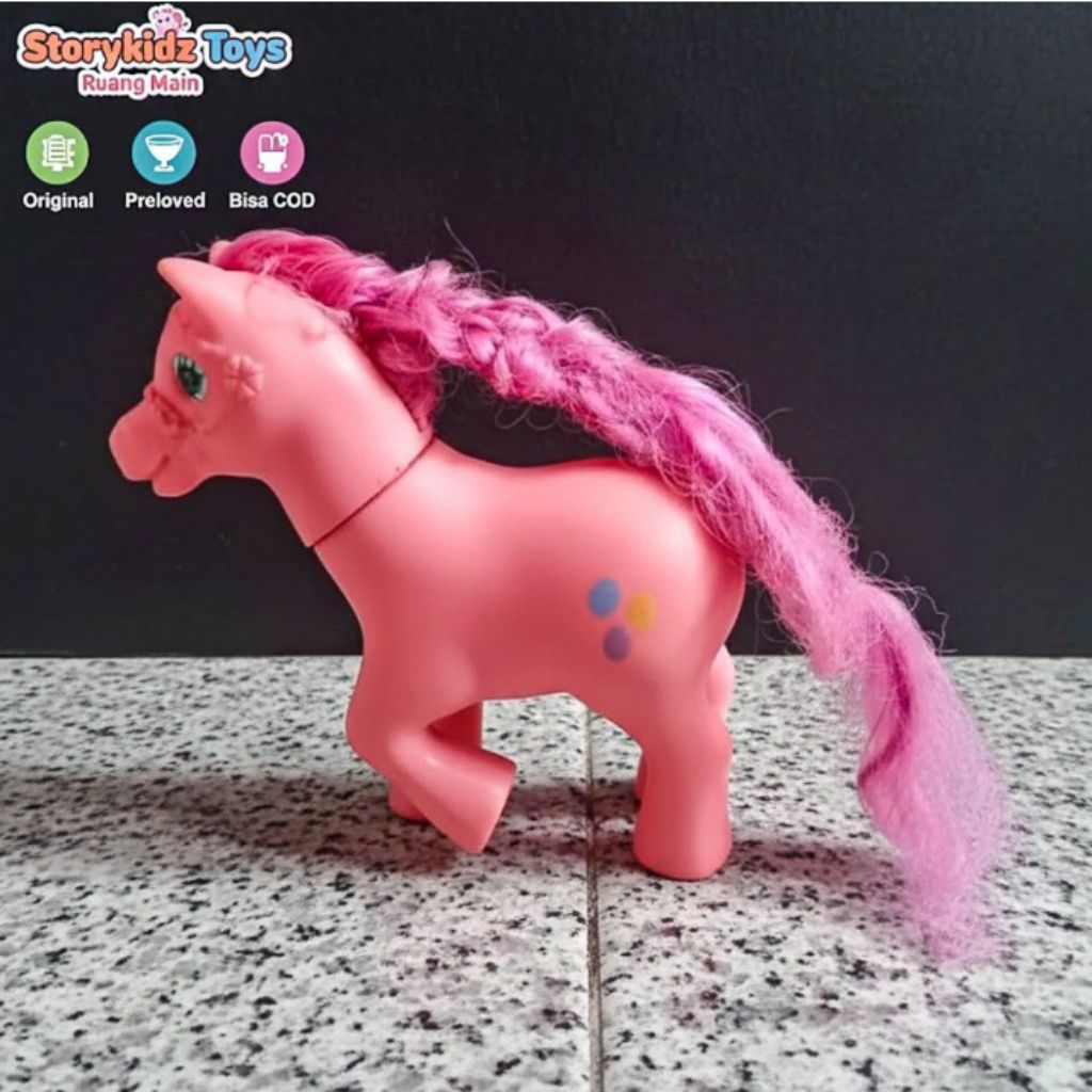 Mainan Kuda Poni Pink Figure My Little Pony - Boneka Kuda Pony Rambut Panjang Preloved