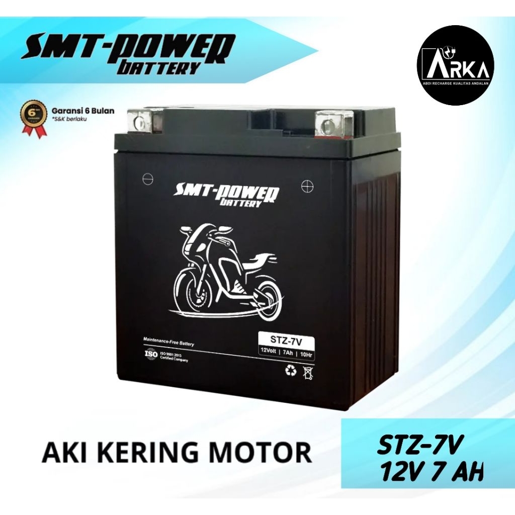 AKI MOTOR SMT POWER STZ-7V 12V 7AH AKI KERING MOTOR