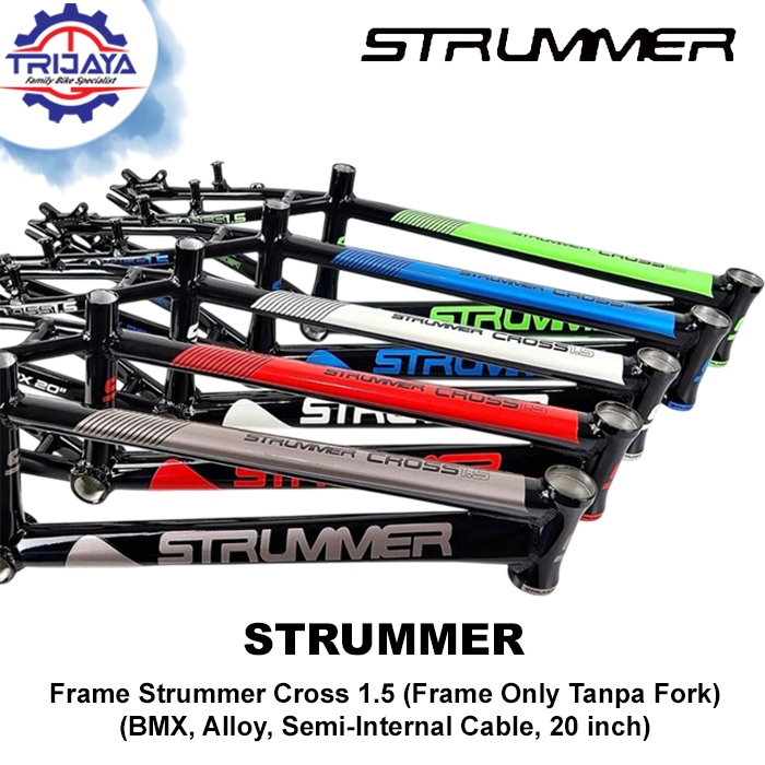 Strummer Cross 1.5 Frame dan Fork BRX-5 Aluminium Alloy untuk Sepeda BMX 20 Inch
