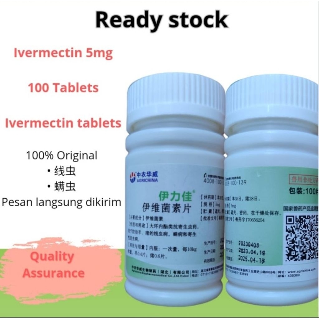 Mectin ivermectin 5mg Original 1 botol isi 100 tablet Kemasan Terbaru Botol