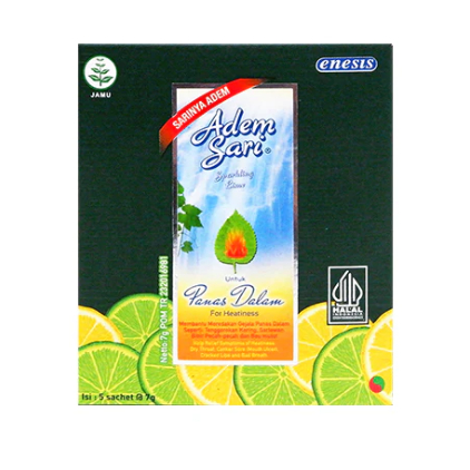 ADEM SARI - untuk mencegah dan meredakan panas dalam dan gejalanya seperti sakit tenggorokan, sariaw