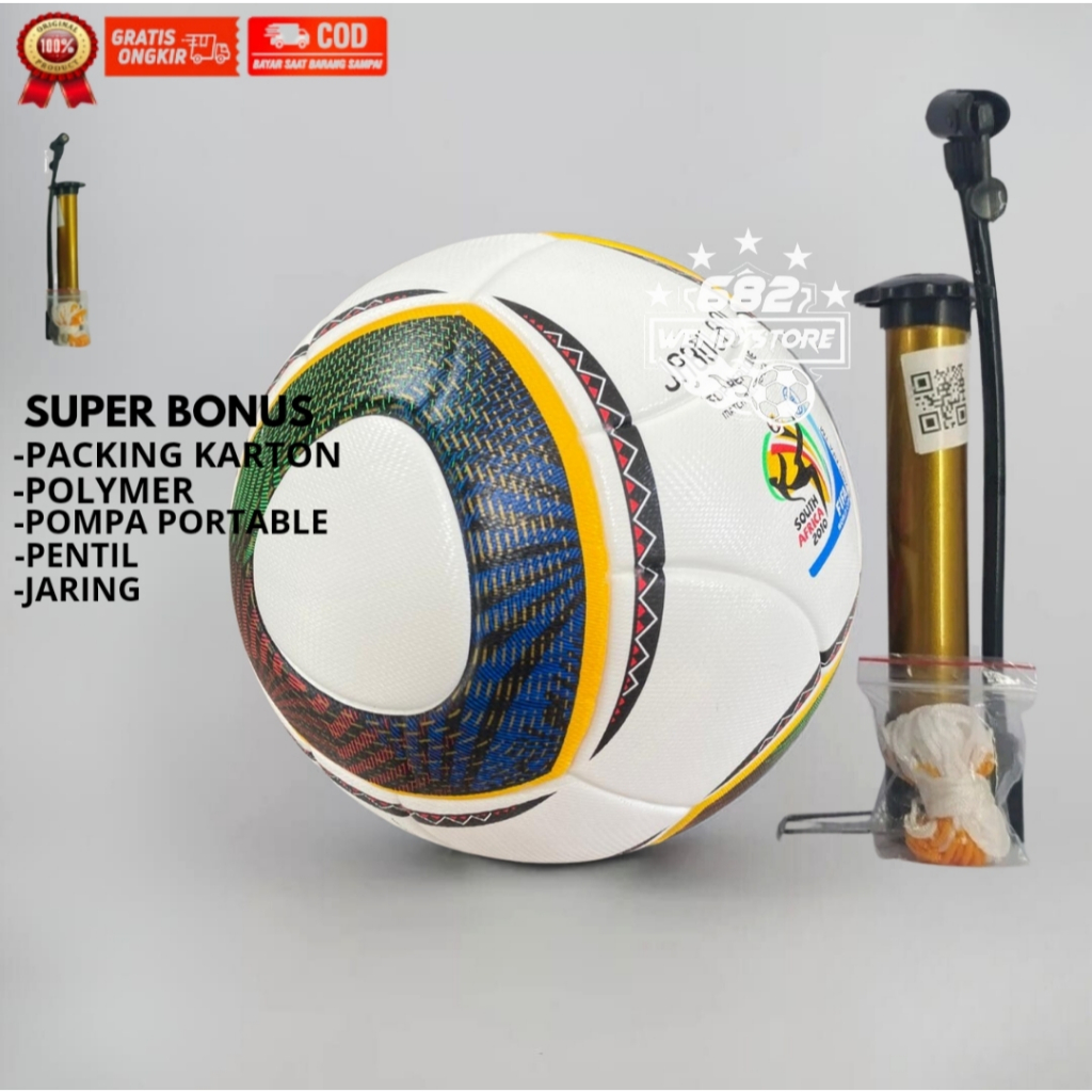JABULANI Bola Sepak Original FULL PRESS MECHINE Size 5 Piala Dunia Africa 2010 Official Machtball bo