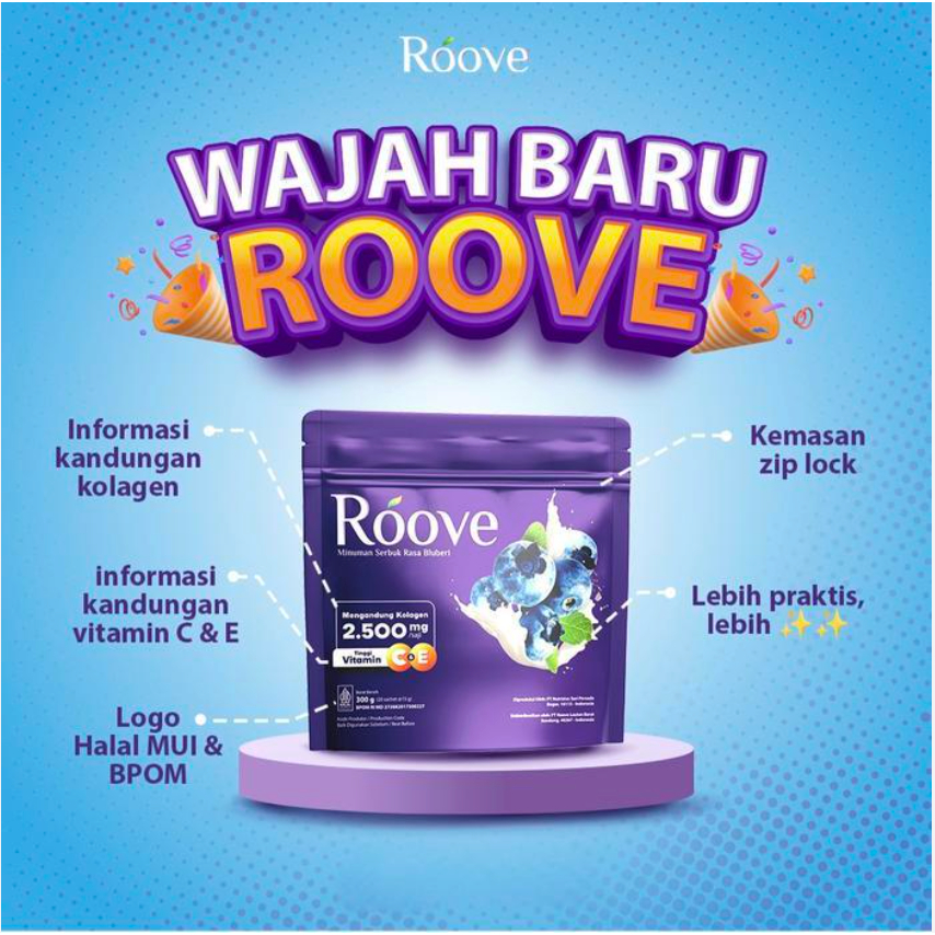 ROOVE BEAUTY DRINK COLLAGEN ORIGINAL Minuman Kolagen Suplemen Kecantikan Kulit Mencegah Penuaan Dini