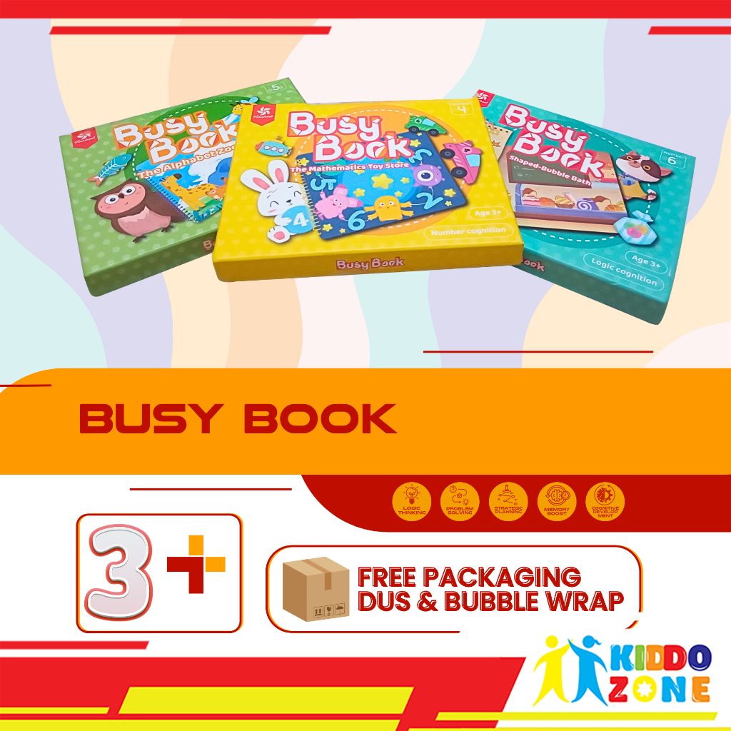 Kiddo Zone - Pinwheel Single Busy Book Level 4 | Buku Mainan Edukasi Anak | Buku Aktivitas Anak dan 