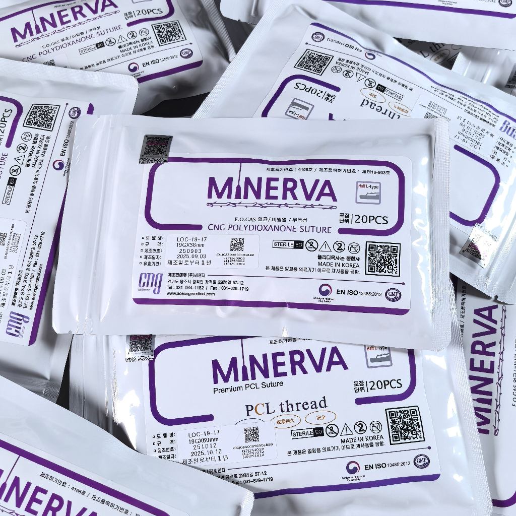 20 pcs Minerva SCREW MONO PDO Premium Benang Wajah Thread Lift isi per packKapal pada tanggal baru