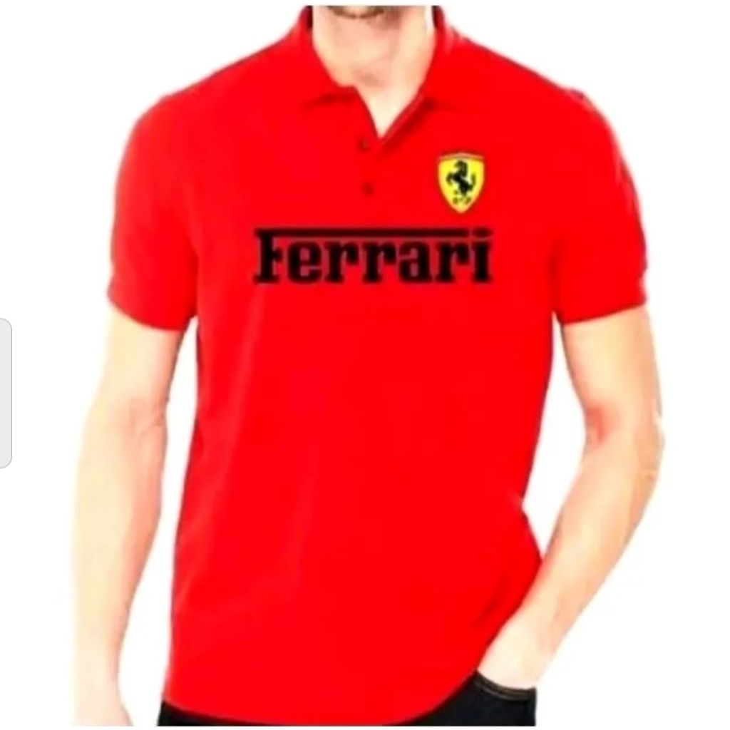 Tshirt - Polo Shirt - Kaos Polo - Kaos Kerah - Baju Kerah - Ferrari