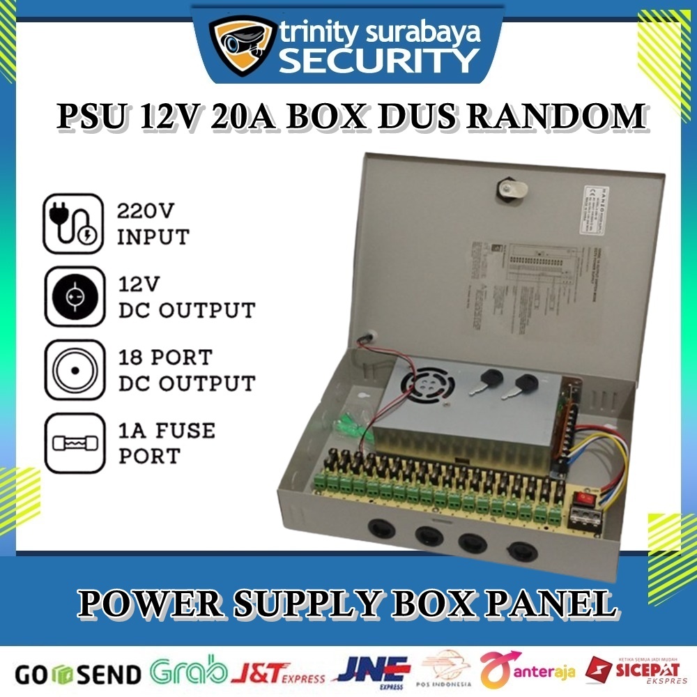 Rumahleha Psu Power Supply Cctv Box 12V 20A - Psu Box Cctv -