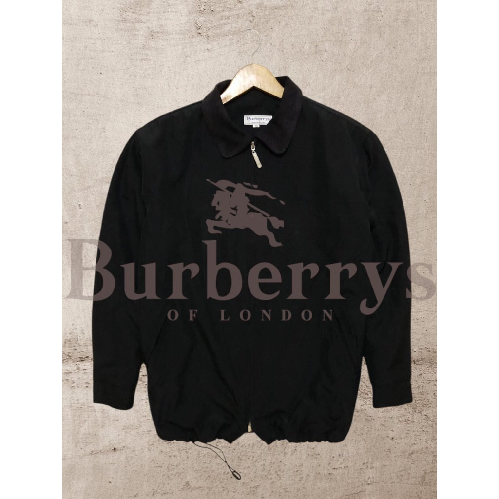 Burberrys made in england jaket keren papan atas bahan tebal daleman woll warna hitam pekat second p