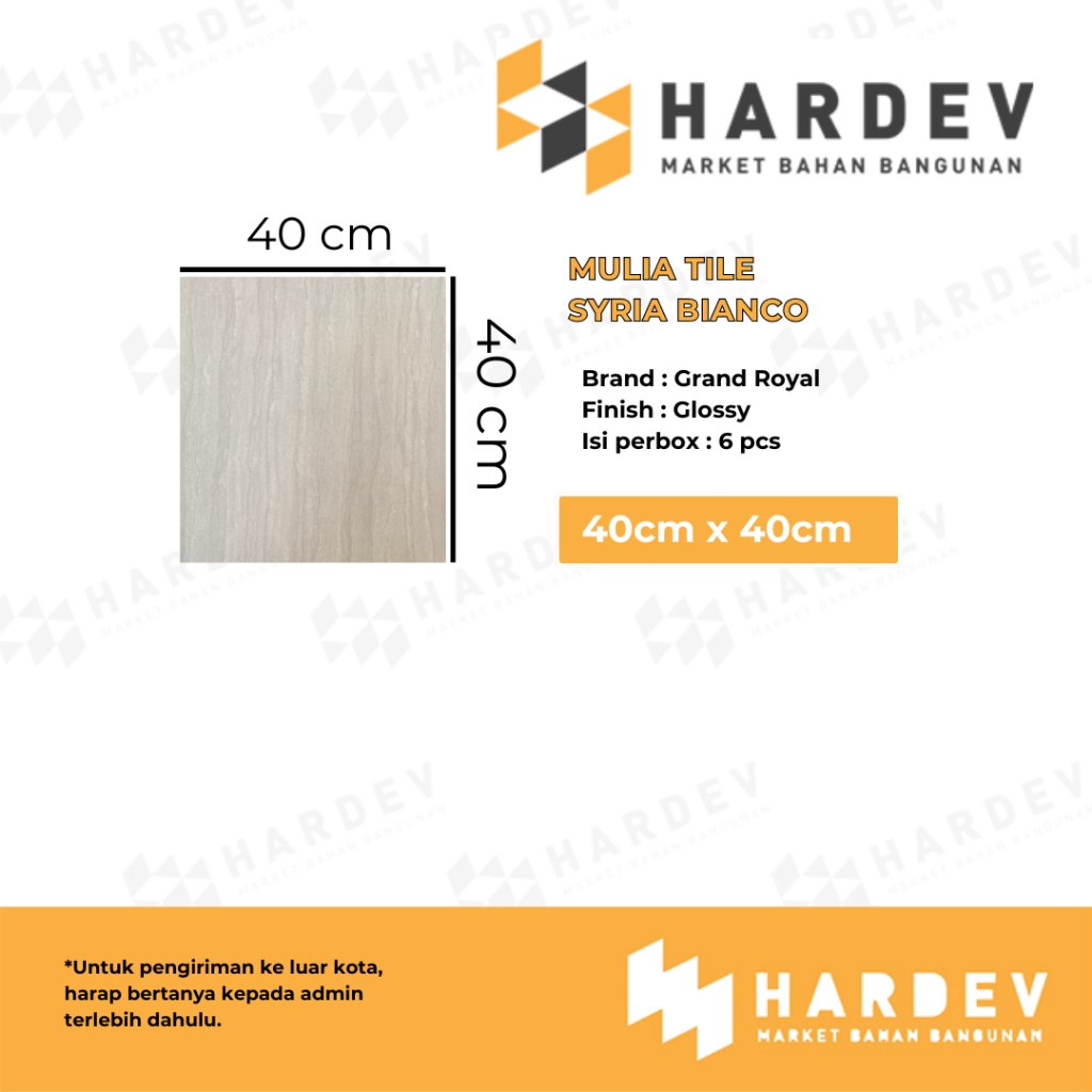 MULIA UKURAN 40X40 SYRIA BIANCO