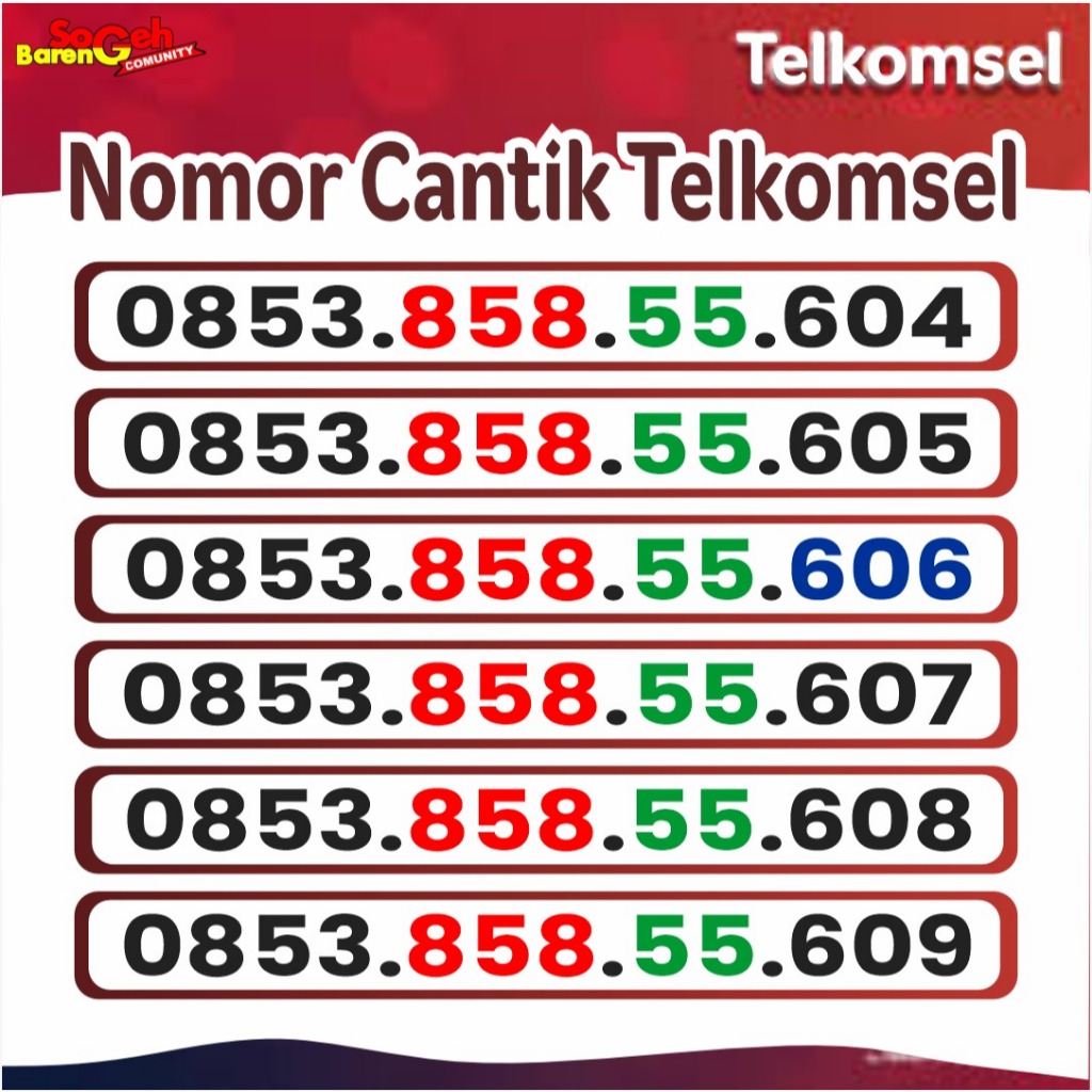 Nomer Cantik Telkomsel 4G/5G Dengan Kuota 3GB