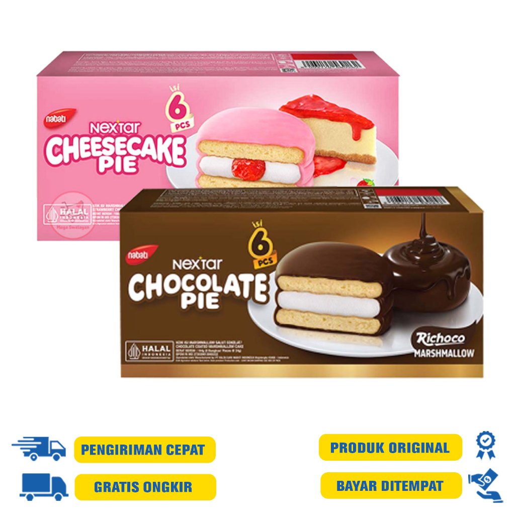 NEXTAR chocolate pie cokelat | cheesecake pie strawberry 156gr/78gr
