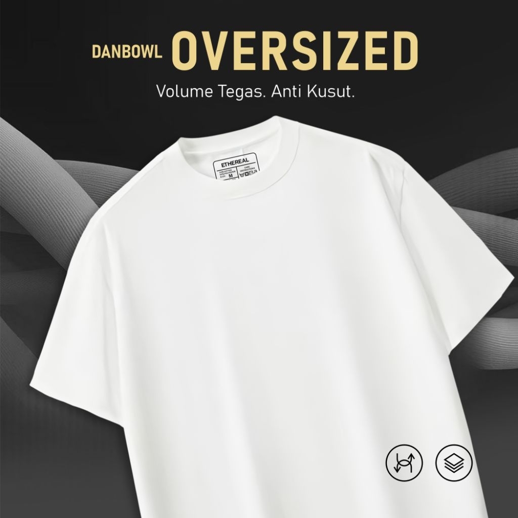 Ethereal DANBOWL COOLBREEZE Oversized T-Shirt | White | AIRism